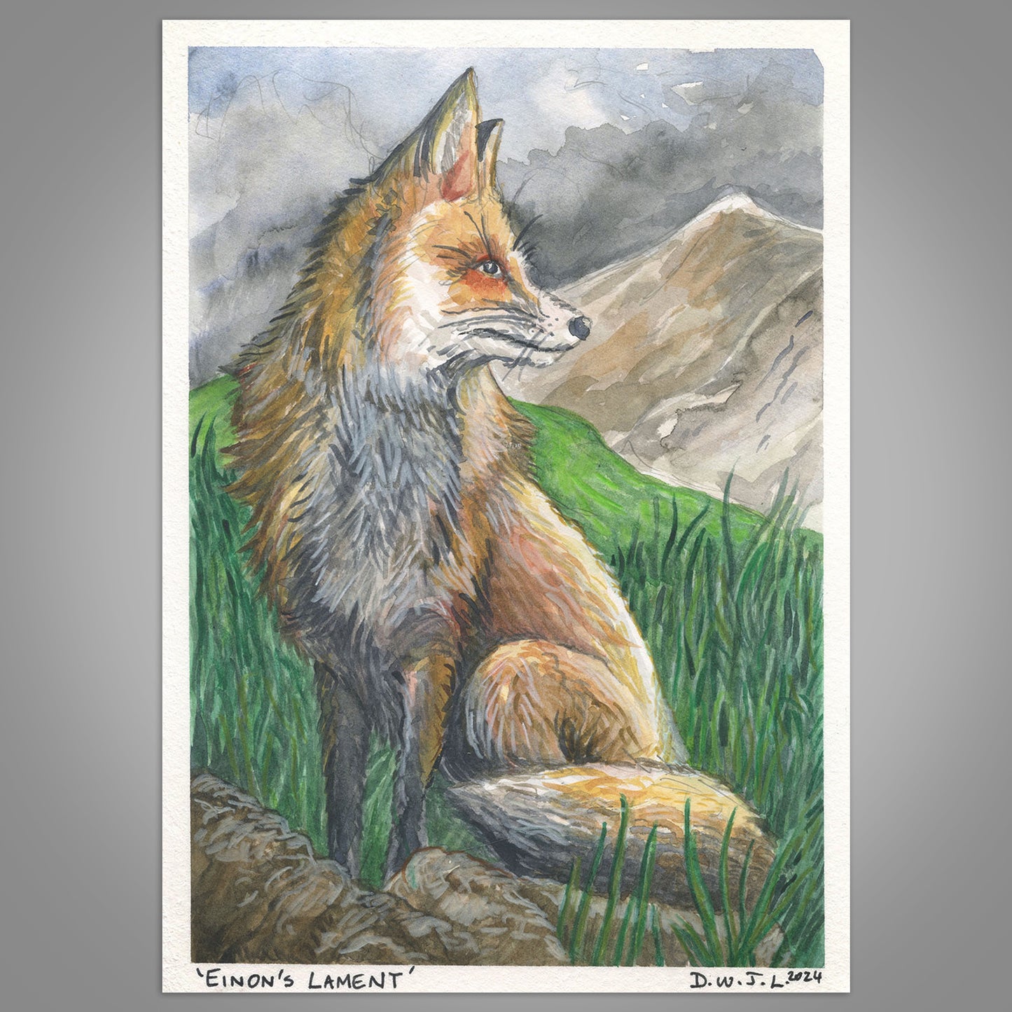 Einion's Lament - Original Mixed Media Framed Art