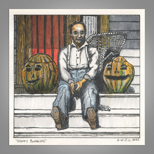 Happy Pumpkins - Original Watercolour Art