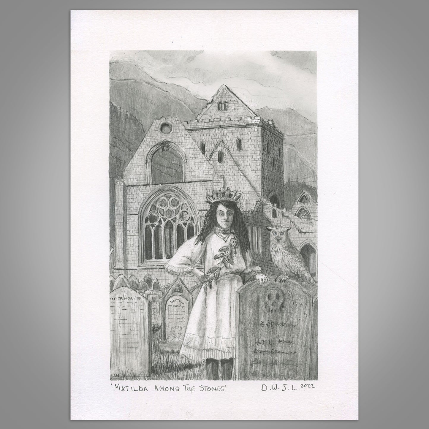 Matilda Among The Stones - Original Pencil Artwork