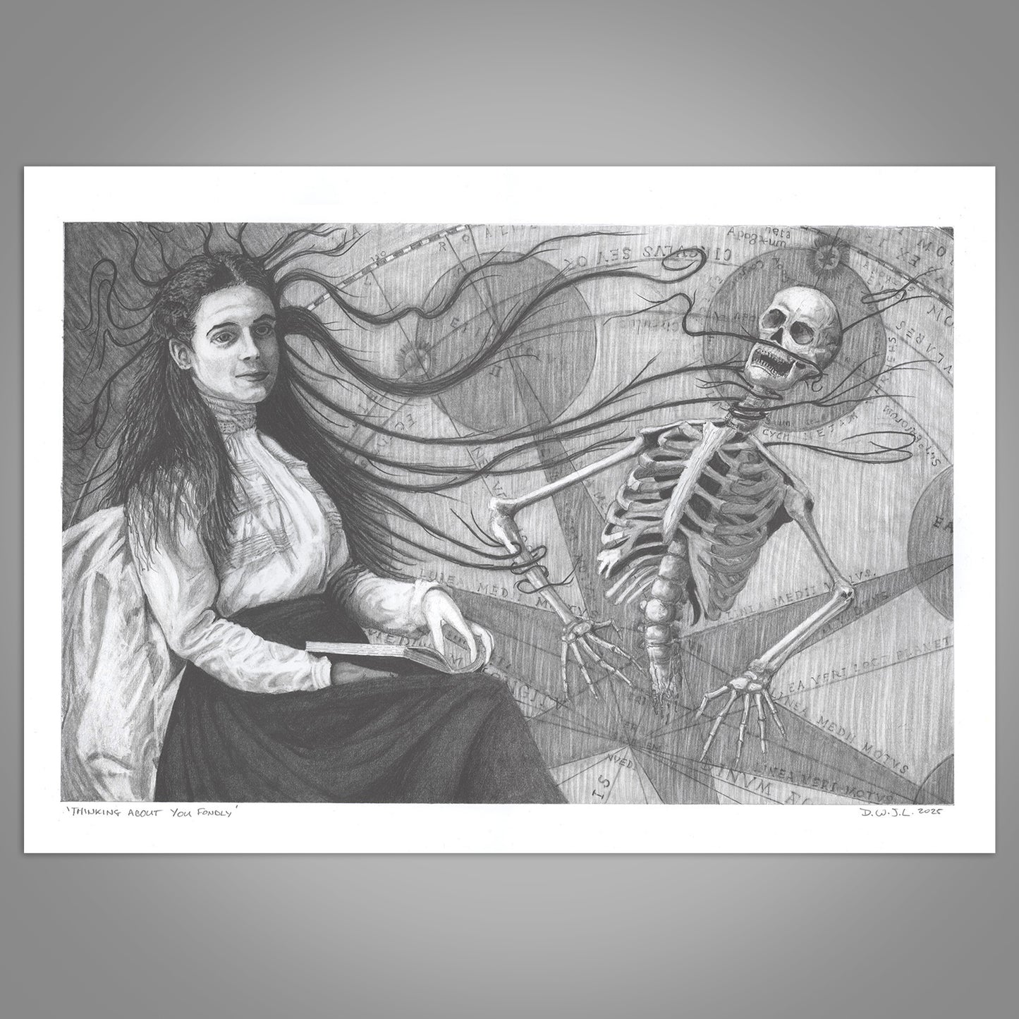 Thinking About You Fondly - Original Framed Art Work