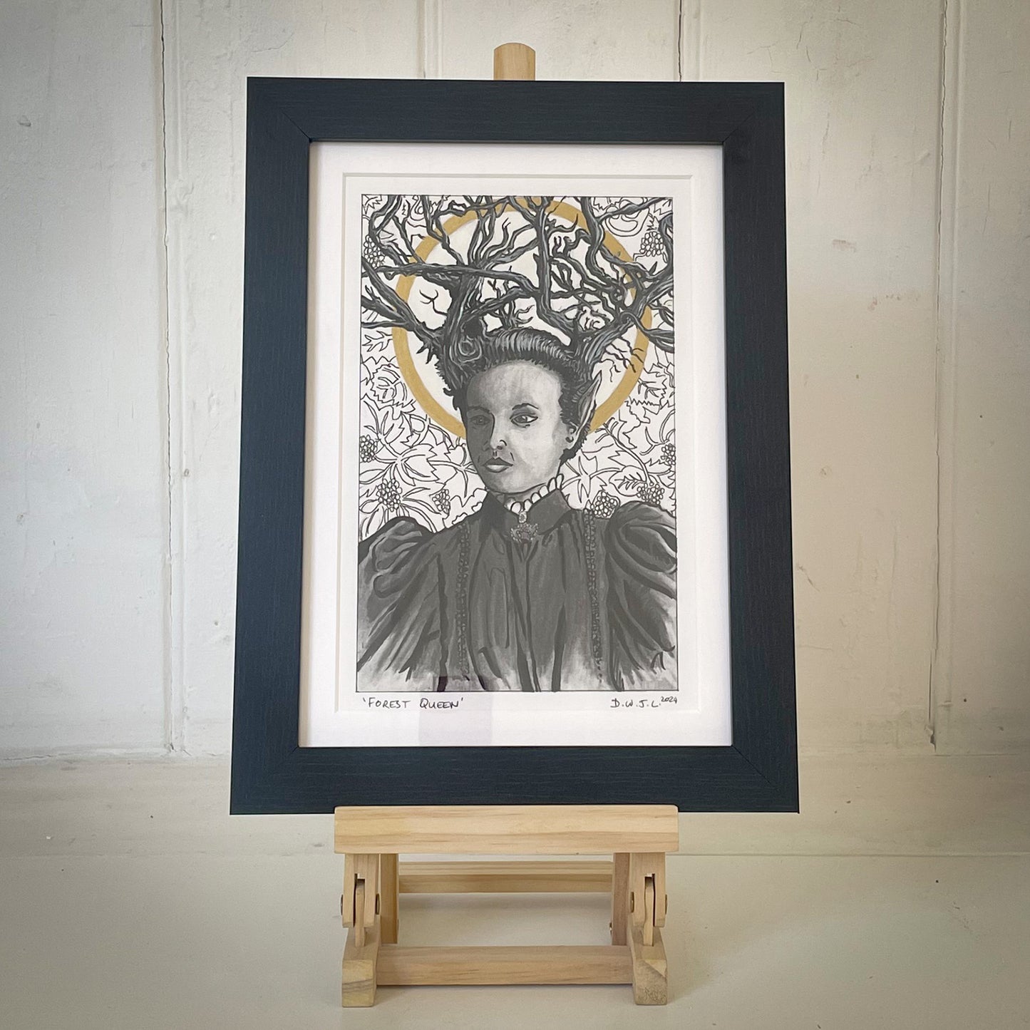 Forest Queen - Original Framed Mixed Media Artwork