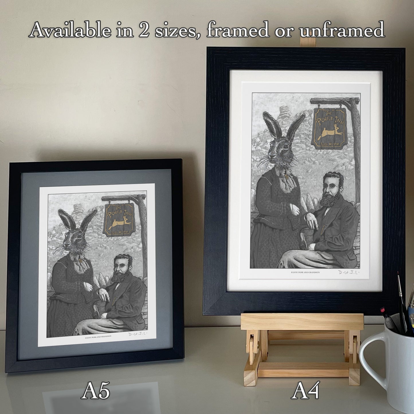 Fanny Pope And Grandson - Hand Signed Art Print