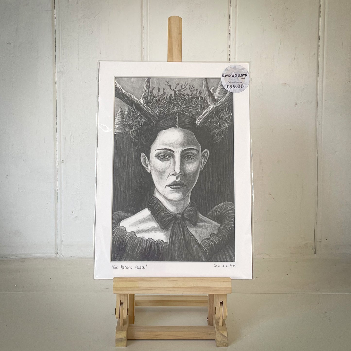 The Horned Queen - Original Pencil Artwork