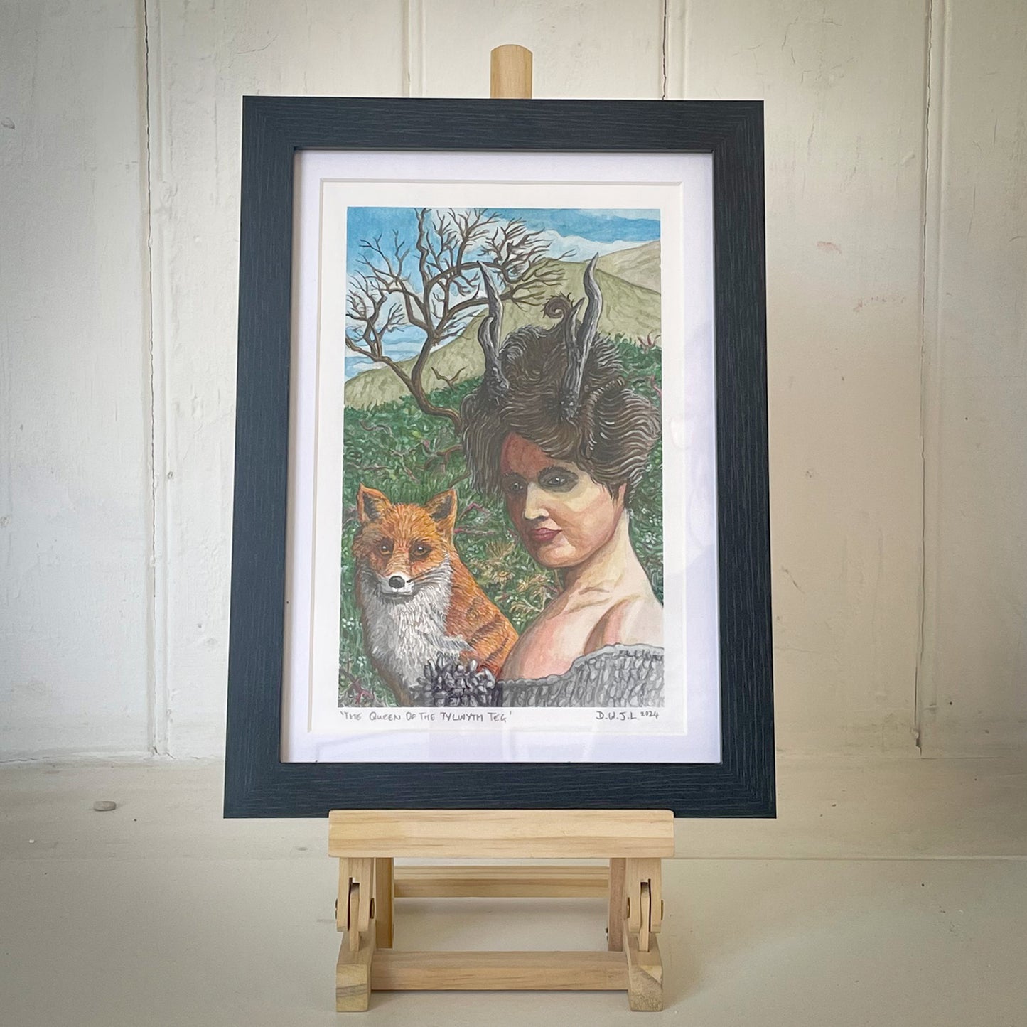 The Queen Of The Tylwyth Teg - Original Watercolour Framed Art