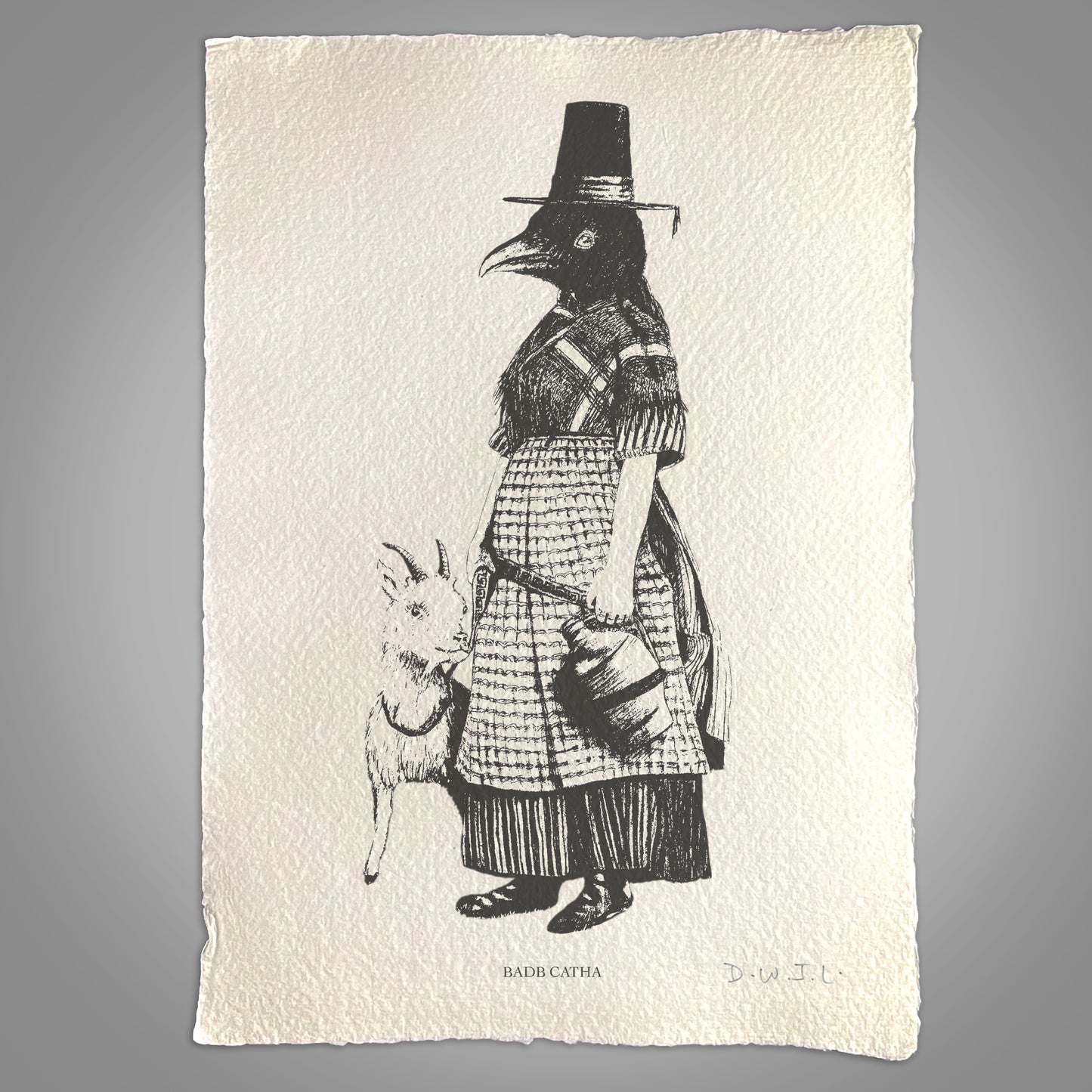 Badb Catha - Handmade Khadi Paper Signed Print