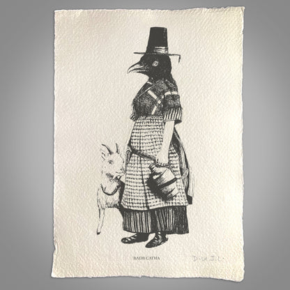 Badb Catha - Handmade Khadi Paper Signed Print