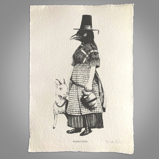 Badb Catha - Handmade Khadi Paper Signed Print