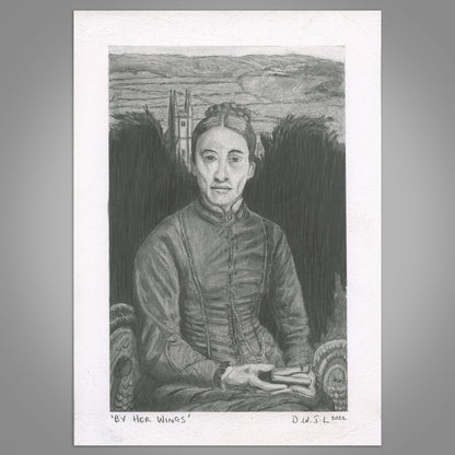 By Her Wings - Original Pencil Artwork