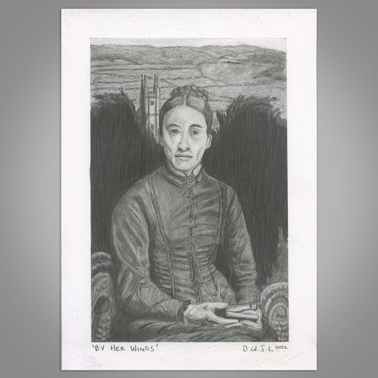 By Her Wings - Original Pencil Artwork