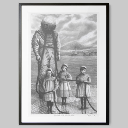 The Daily Catch (Strange Fish) - Hand Signed Giclée Art Print