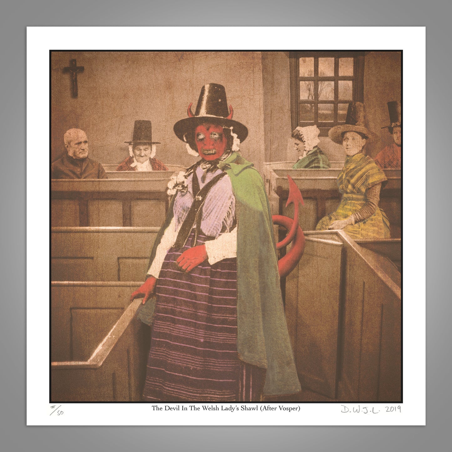 Days Gone - The Devil In The Welsh Lady's Shawl (After Vosper) - Limited Edition Giclée Print