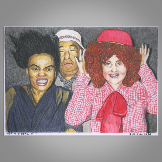 Grin And Bear It - Original Framed Pencil Artwork