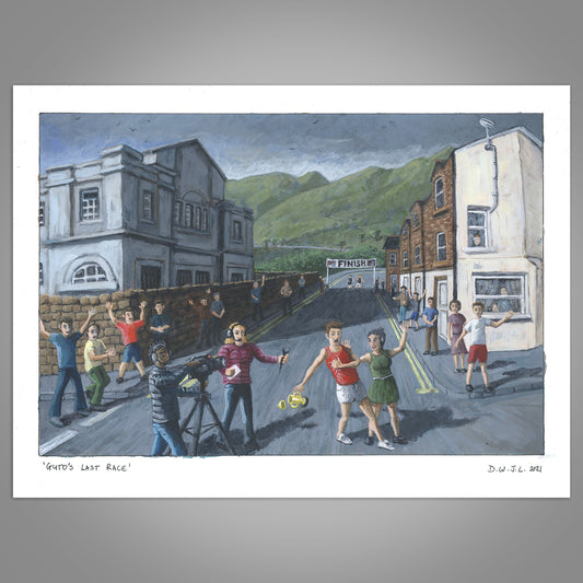 Guto's Last Race - Original Acrylic Painting