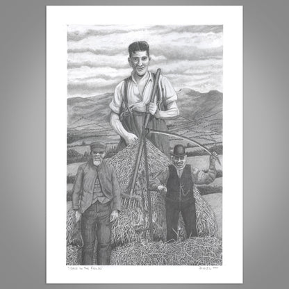 Idris In The Fields - Original Pencil Art Work