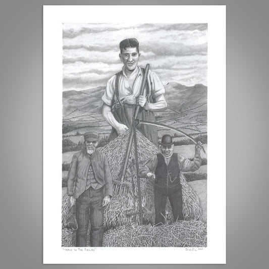 Idris In The Fields - Original Pencil Art Work