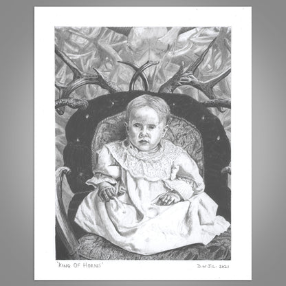 King Of Horns - Original Pencil Artwork