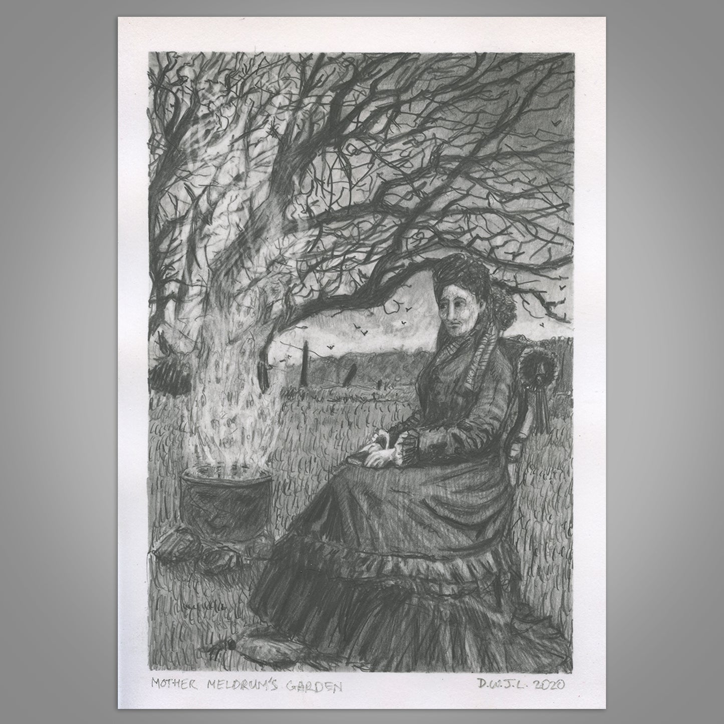 Mother Meldrum's Garden - Original Pencil Artwork