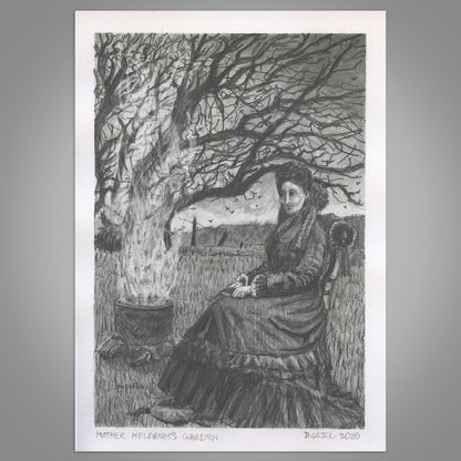 Mother Meldrum's Garden - Original Pencil Artwork