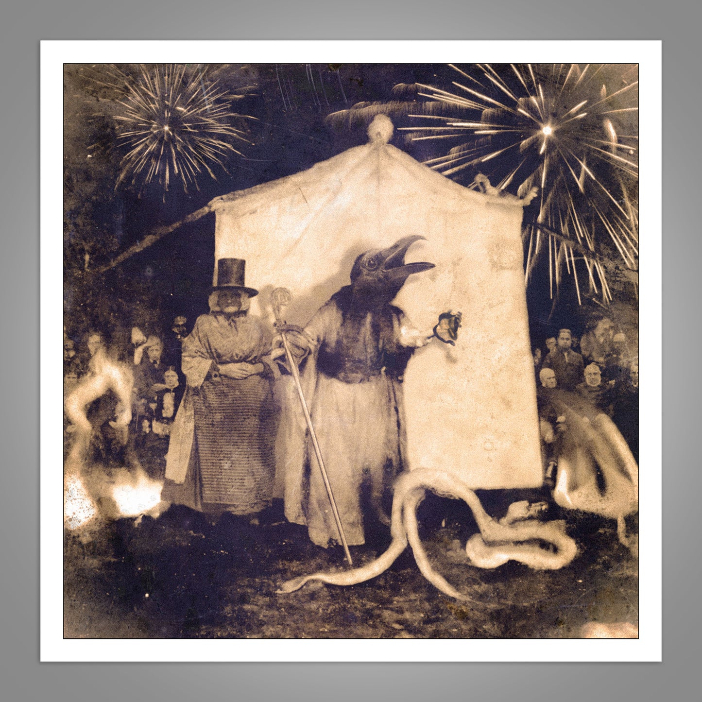 Mrs Brân’s Travelling Phantasmagorical Revival Show - Original 1/1 Framed Digital Artwork