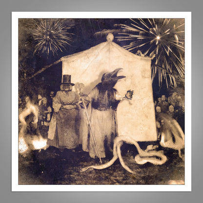 Mrs Brân’s Travelling Phantasmagorical Revival Show - Original 1/1 Framed Digital Artwork