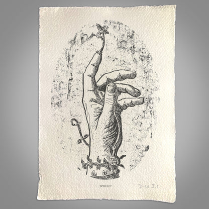 Sprout - Handmade Khadi Paper Signed Print