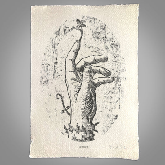 Sprout - Handmade Khadi Paper Signed Print