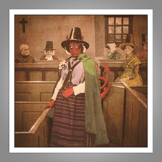 Days Gone – The Devil In The Welsh Lady’s Shawl (After Vosper) - Original 1/1 Framed Mixed Media Artwork