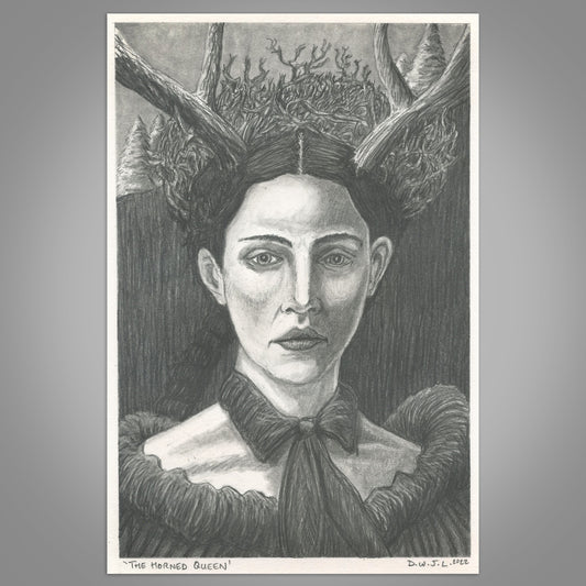 The Horned Queen - Original Pencil Artwork