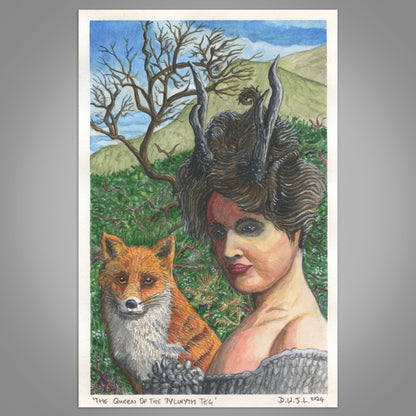 The Queen Of The Tylwyth Teg - Original Watercolour Framed Art