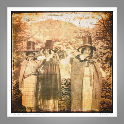 Three Ages - The Welsh Lady Of Swallow Falls - Original 1/1 Framed Digital Artwork