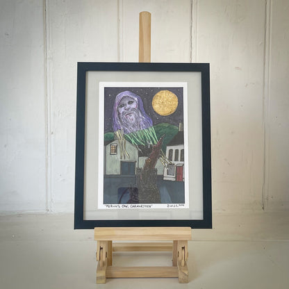 Merlin's Oak, Carmarthen - Original Mixed Media Framed Art