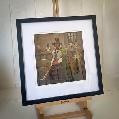 Days Gone – The Devil In The Welsh Lady’s Shawl (After Vosper) - Original 1/1 Framed Mixed Media Artwork