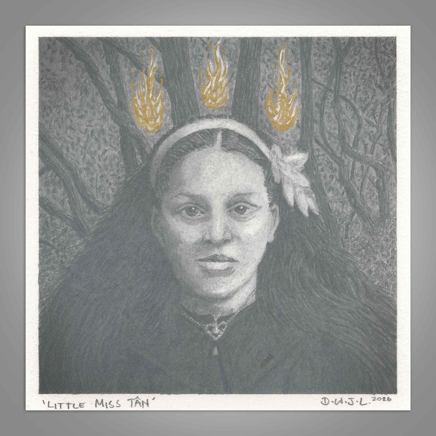 Little Miss Tân - Original Pencil Drawing