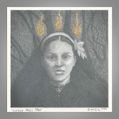 Little Miss Tân - Original Pencil Drawing